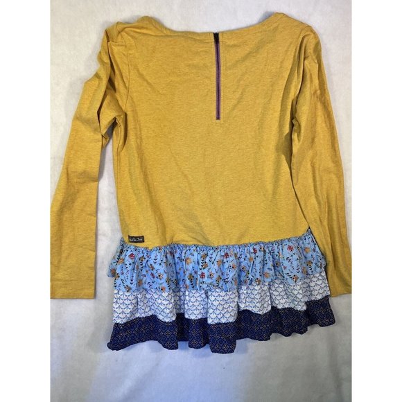 Matilda Jane Weekend Vibes Ruffled Top Womens Medium - Picture 6 of 7